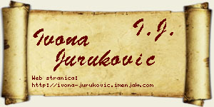 Ivona Juruković vizit kartica